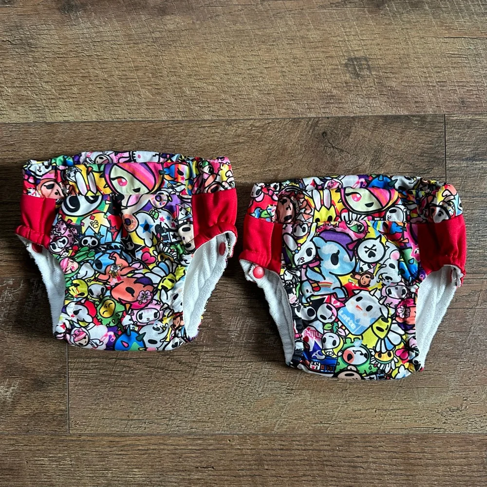 Baby tokidoki Multi-color Red Diaper Covers small